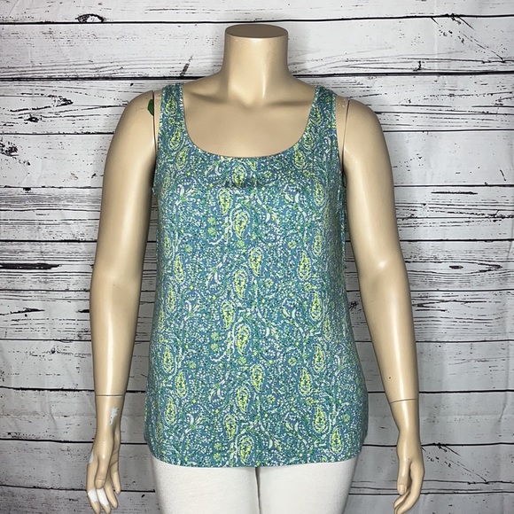 Lord & Taylor Tops Lord Taylor Woman Nwt Size X Blue Green Paisley